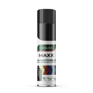 VESLEE Краска-спрей MAXX ЧЕРНЫЙ ГЛЯНЦЕВЫЙ RAL 9005 650мл. (1шт./12шт.) VX9005
