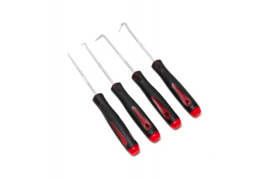 Набор крючков для демонтажа сальников с прорезиниными ручками 4 предмета в блистере (DP-546)