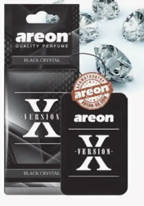 Ароматизатор "AREON" бумажный "X-VERSION" BLACK - Black Crystal 704-AXV-011 1шт./10шт./360шт.