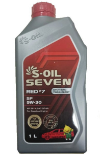 S-OIL Масло моторное синтетика SEVEN RED #7 SP 5W-30 1л (1шт./12шт.) (E108299)