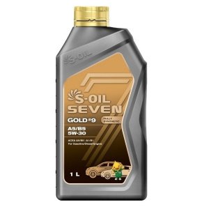 S-OIL Масло моторное синтетика SEVEN GOLD #9 A5/B5 5W-30 1л (1шт./12шт.) (E107770)