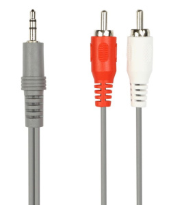 Кабель AUX соеденительный (тюлпан+AUX) AUX 3.5 Jack - 2xRCA стерео/аудио 1,5м (KA311) 20002/37540