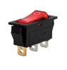 Клавиша красная "узкая", двухпозиционная, 3 контакта, 16A250V/20A125V KN-031-2