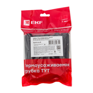 Набор термоусадочных трубок ТУТк клеевые 9/3 нг черные 20шт по 100мм EKF PROxima (tut-k-n-9)