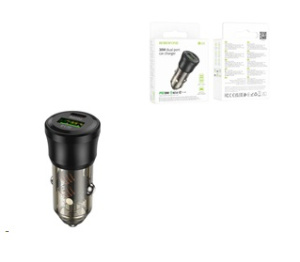 Разветвитель в прикуриватель 1USB и 1 Tupe-C PD BOROFONE BZ25 20W+QC 3.0 (47065)