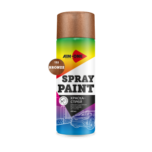 AIM-ONE Краска-спрей бронза  450 мл (аэрозоль).Spray paint bronze  450ML SP-BZ132 1шт./12шт.