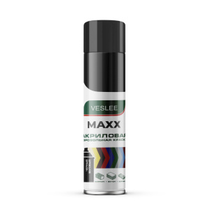 VESLEE Краска-спрей MAXX ЧЕРНЫЙ МАТОВЫЙ RAL 9005 650мл. (1шт./12шт.) VX9005m