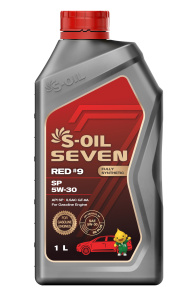 S-OIL Масло моторное 100% синтетика SEVEN RED #9 SP 5W-30 1л (1шт./12шт.) (E108295)