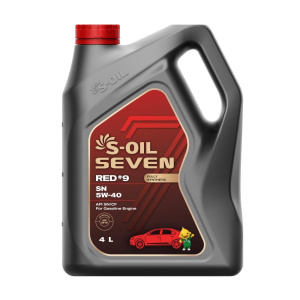 S-OIL Масло моторное 100% синтетика SEVEN RED #9 SN 10W-40 1л (1шт./12шт.) (E107635)