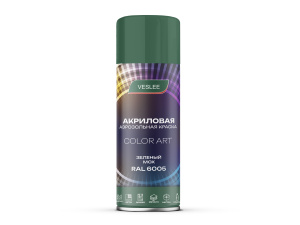VESLEE Краска-спрей COLOR ART ЗЕЛЕНЫЙ МОХ RAL 6005 520мл.(200гр.) (1шт./12шт.) L6005