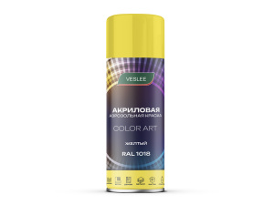VESLEE Краска-спрей COLOR ART ЖЕЛТЫЙ RAL 1018 520мл.(200гр.) (1шт./12шт.) L1018