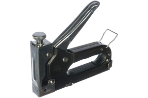 Степлер строительный STAPLE GUN черный для скоб 4-14мм механ. с регулировкой (6550023)