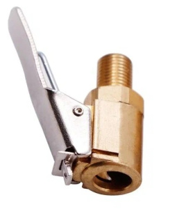 Наконечник насоса прищепка с резьбой, латунь NNK-8LR