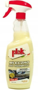 Полироль панели "PLAK" MLECZKO матовый очиститель пластика 750мл (1шт/24шт.) 4284