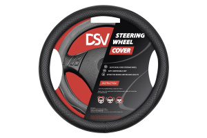 Чехол на руль эко кожа  Black "DSV" (М) арт. R99309