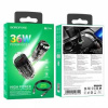 Разветвитель в прикуриватель 1USB и 1 Tupe-C PD BOROFONE BZ29A + кабель lightning 36W+QC 3.0 (00332)