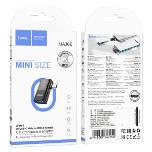 Переходник HOCO UA36E 2 в 1 OTG USB-Type-C/Lightning (для подключения USB к устройству) (05327)