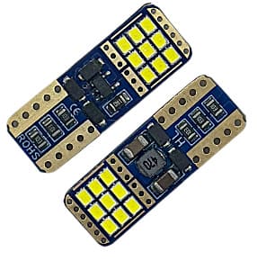 Автолампа светодиодная W5W T10-2016-18SMD-W 12-24V синяя площадка 12V White (T10-2016-18SMD-W)