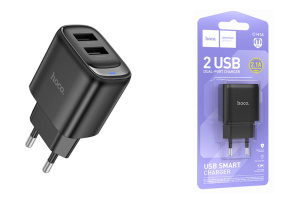 Сетевой адаптер питания HOCO C141A 2USB 2.4A (03877)