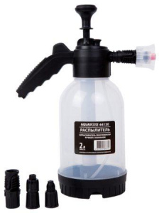 Опрыскиватель ПОМПОВЫЙ распылитель - пеногенератор AQUAPLUSE (+3 насадки) 2л (44130)