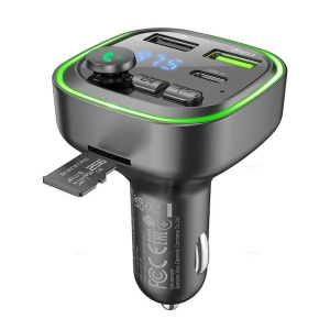 Трансмиттер-FM автомобильный BOROFONE BC48 Bluetooth с быстрой зарядкой (46339)