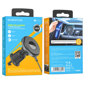 Держатель для телефона BOROFONE BH202 Magnetic, Wireless (для iPhone 12/13/14) (45003)